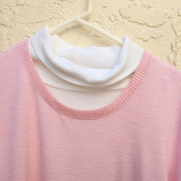 Long Light Weight Sweater Pale Pink Piper & Taylor XL Long Sleeve Scoop Neck - Picture 7 of 12